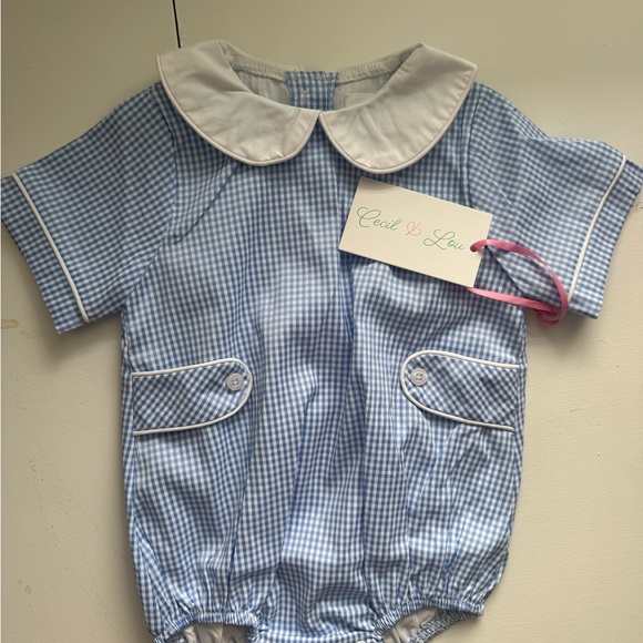 Cecil And Lou Other - Cecil And Lou Blue and White Gingham Bubble